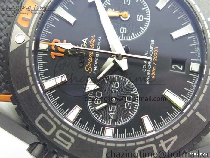 1230 Planet Ocean Master Chronometer Chrono DLC OM 1:1 Best Edition Black Dial On Nylon Strap A Chic 8103
